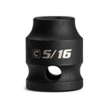 Capri Tools 5/16 in. Stubby Impact Socket, 3/8 in. Drive, 6 Point, SAE CP53451